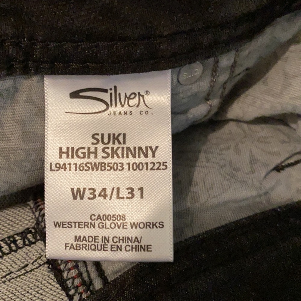 Silver Jeans Black 34 x 31 - Picture 6 of 6
